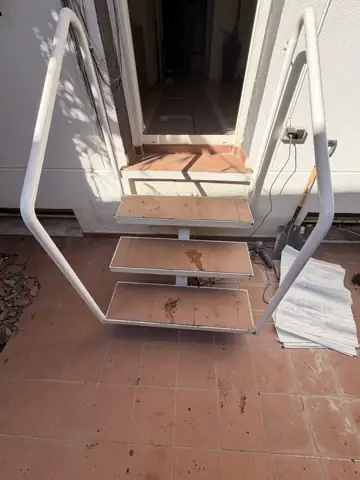 Terraza con porcelánico efecto piedra — proceso de obra, foto 2